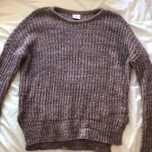 taupe /pink knit sweater